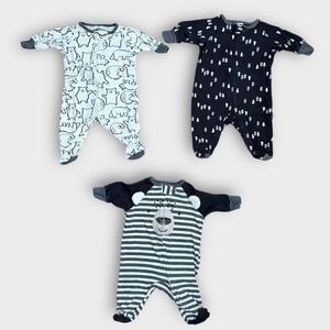 Gerber Black and White Baby Footies Set